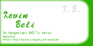 kevin beli business card